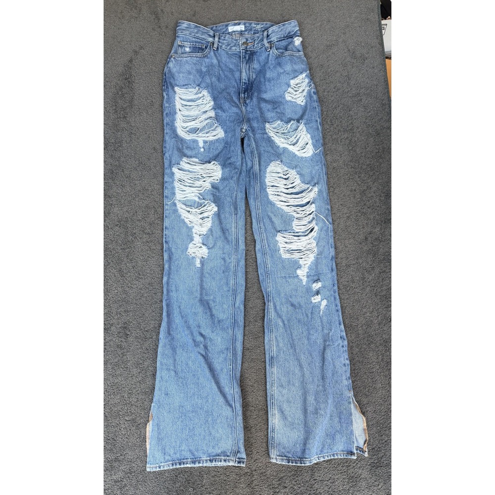 Good American The Khloe Jean High Rise Straight Distressed Size 8 29 Inseam 36